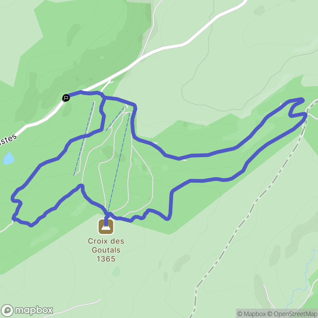 Saint-Urcize : carte du parcours de randonnée - France