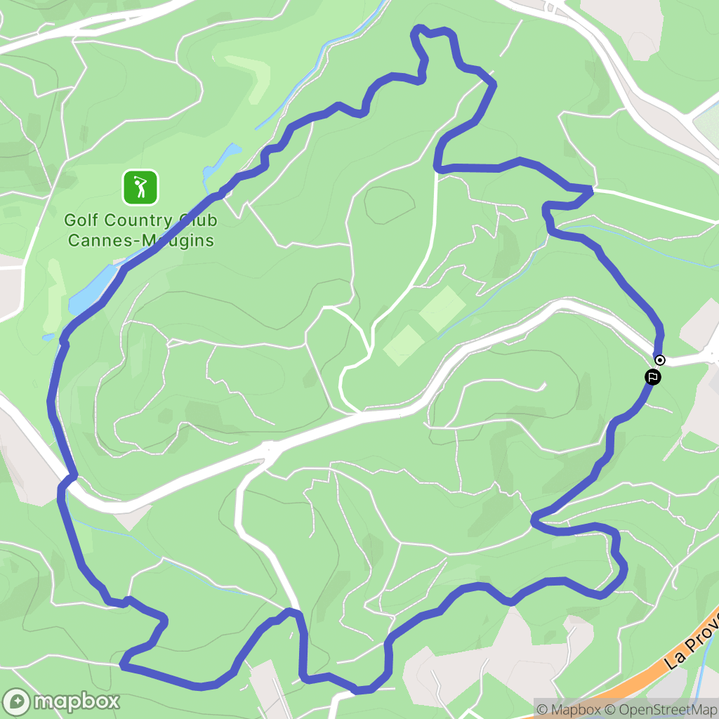 Valbonne : carte du parcours de randonnée - France