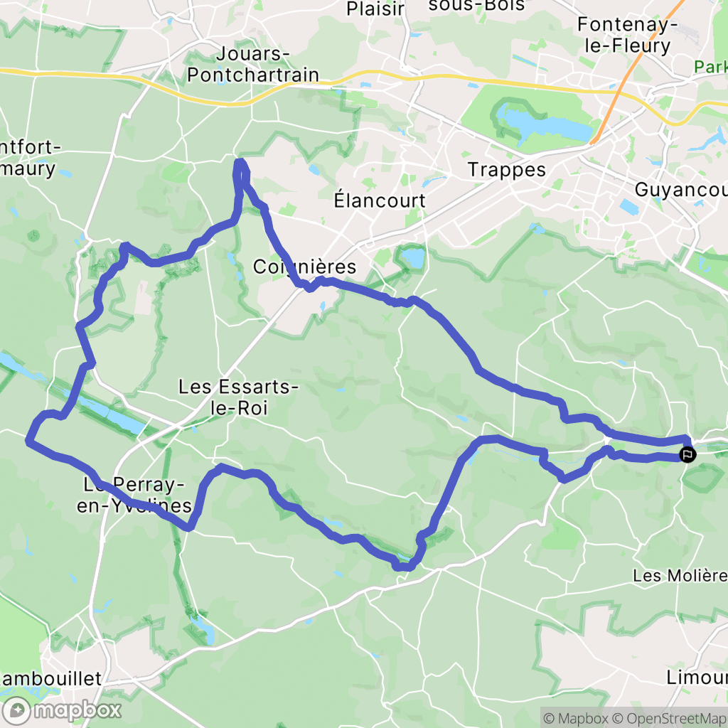 Saint-Rémy-lès-Chevreuse : carte du parcours de randonnée - France