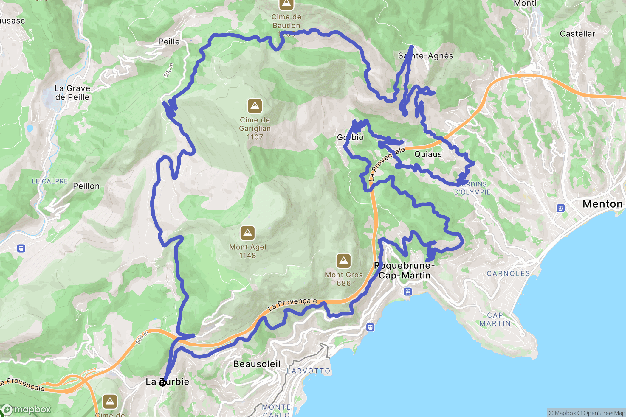 La Turbie: routekaart voor buitenactiviteiten - France