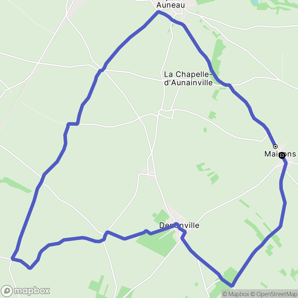 Maisons : carte du parcours de randonnée - France