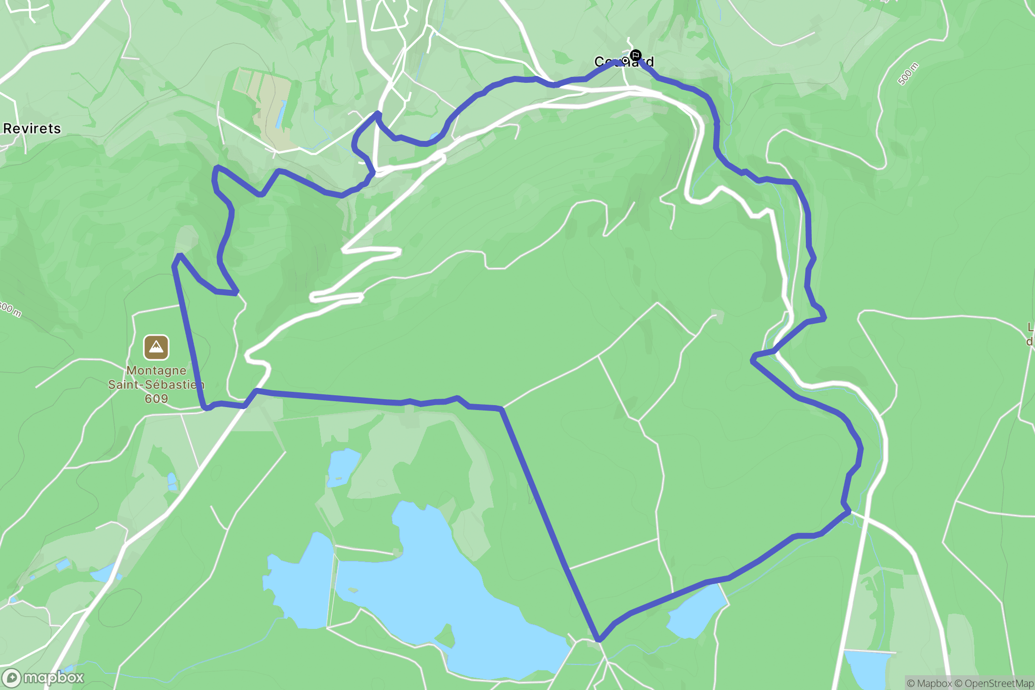 Autun : carte du parcours de randonnée - France