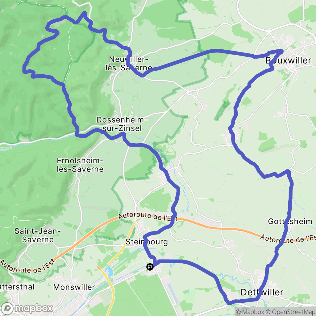 Steinbourg : carte du parcours de randonnée - France
