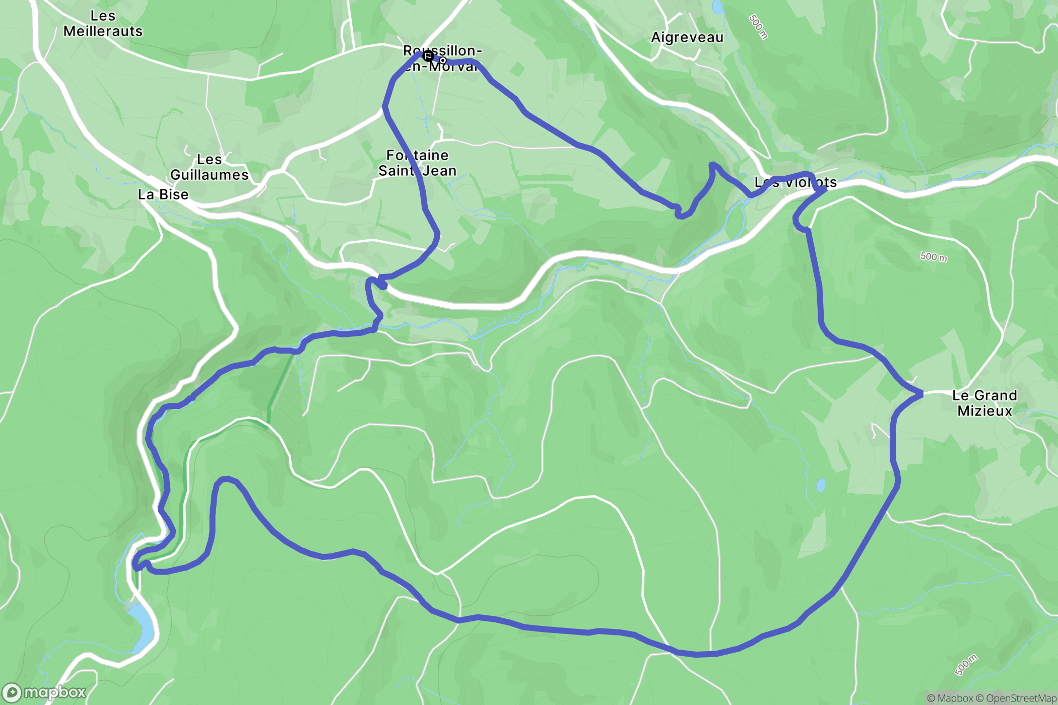 Roussillon-en-Morvan: routekaart voor buitenactiviteiten - France