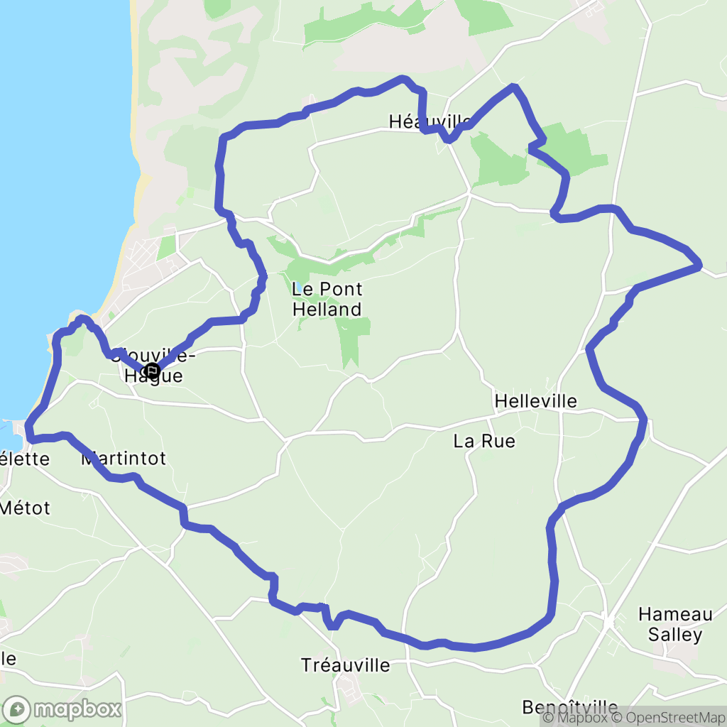 Siouville-Hague : carte du parcours de randonnée - France