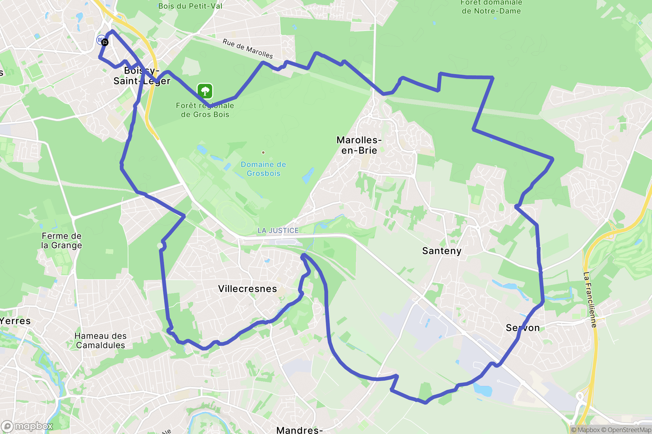 Boissy-Saint-Léger: routekaart voor buitenactiviteiten - France