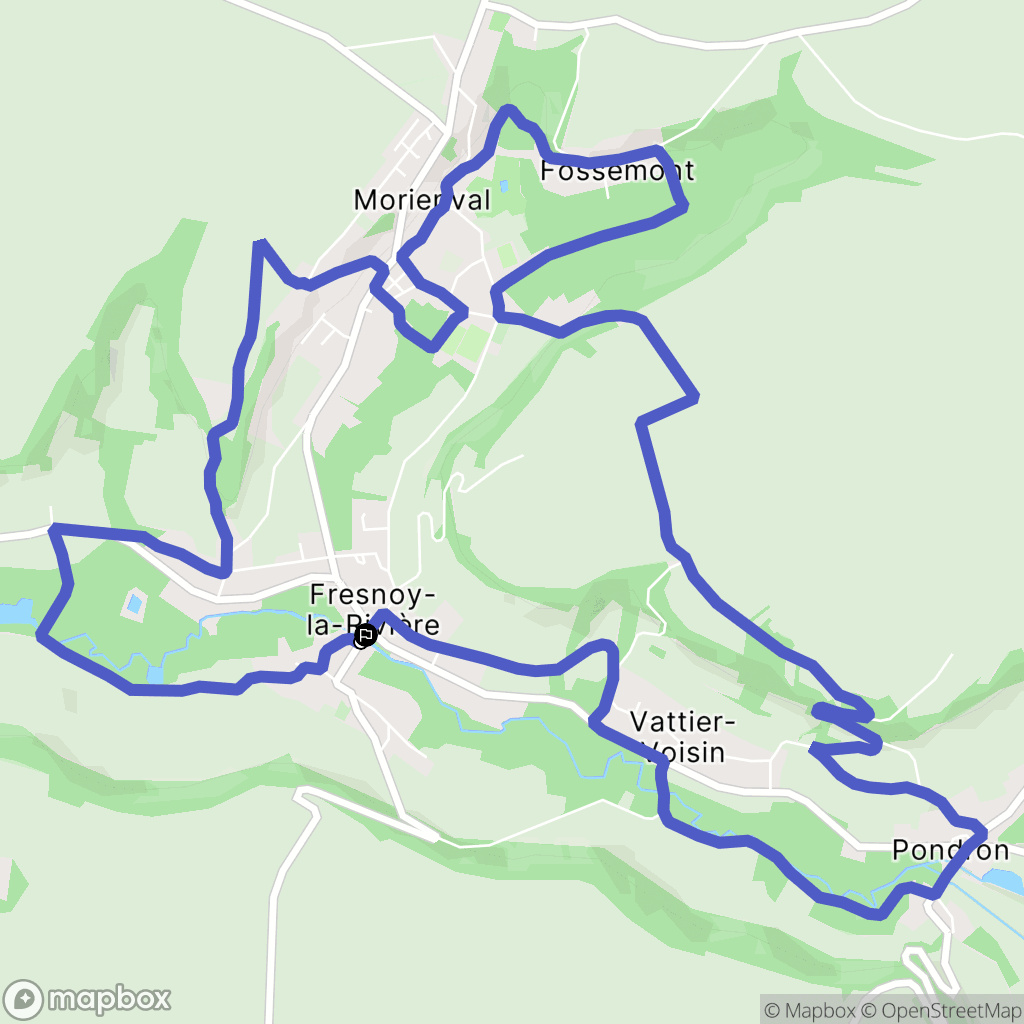 Fresnoy-la-Rivière : carte du parcours de randonnée - France