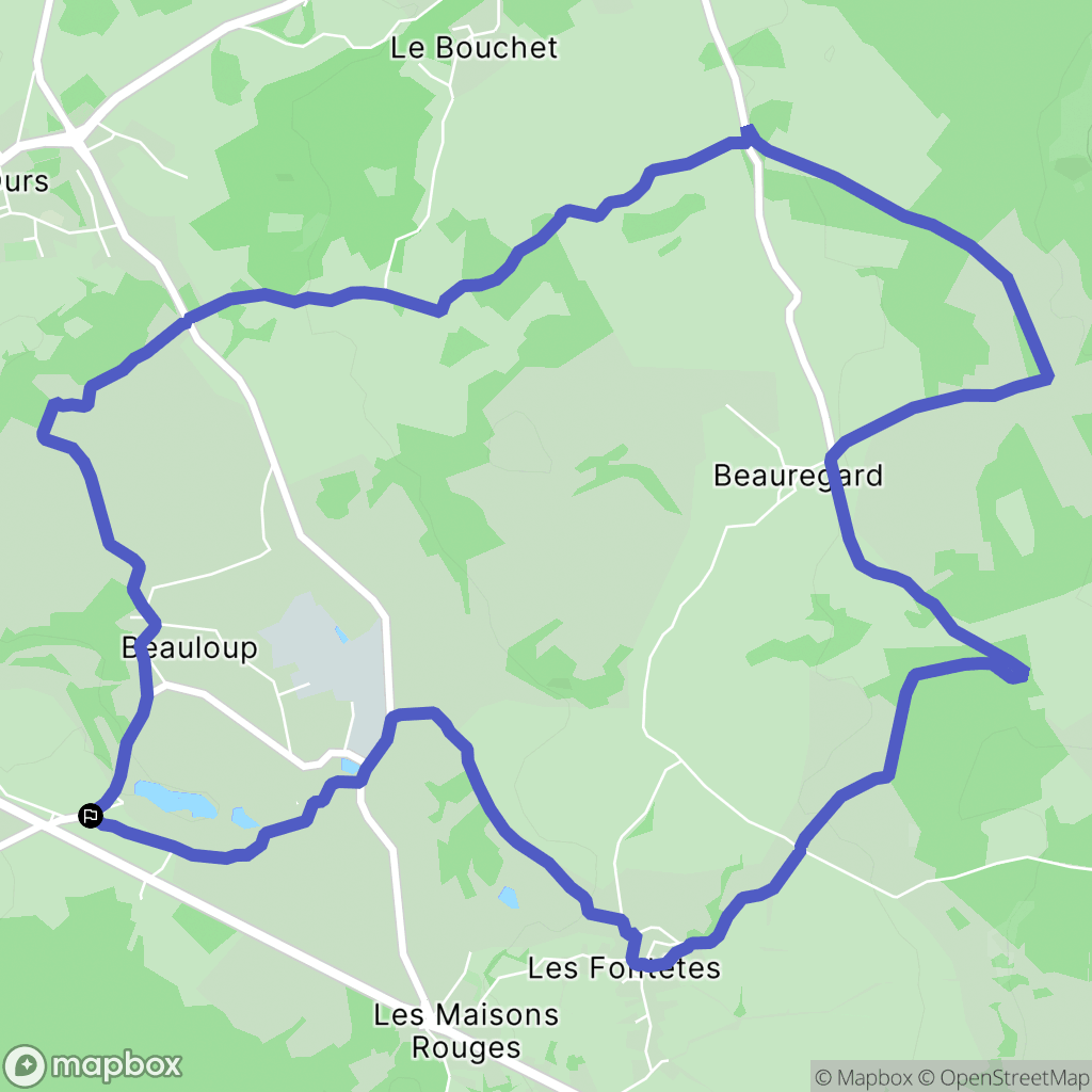Saint-Ours : carte du parcours de randonnée - France