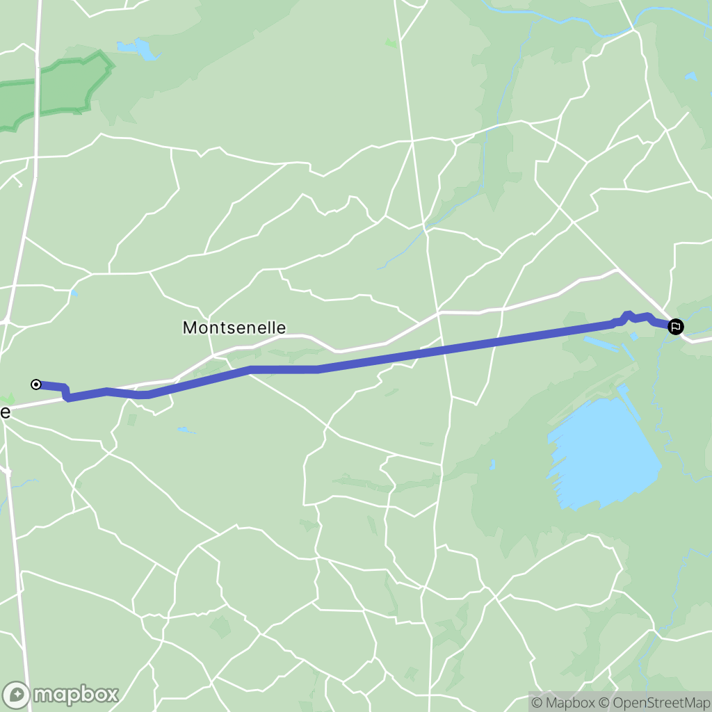 La Haye-du-Puits : carte du parcours de randonnée - France