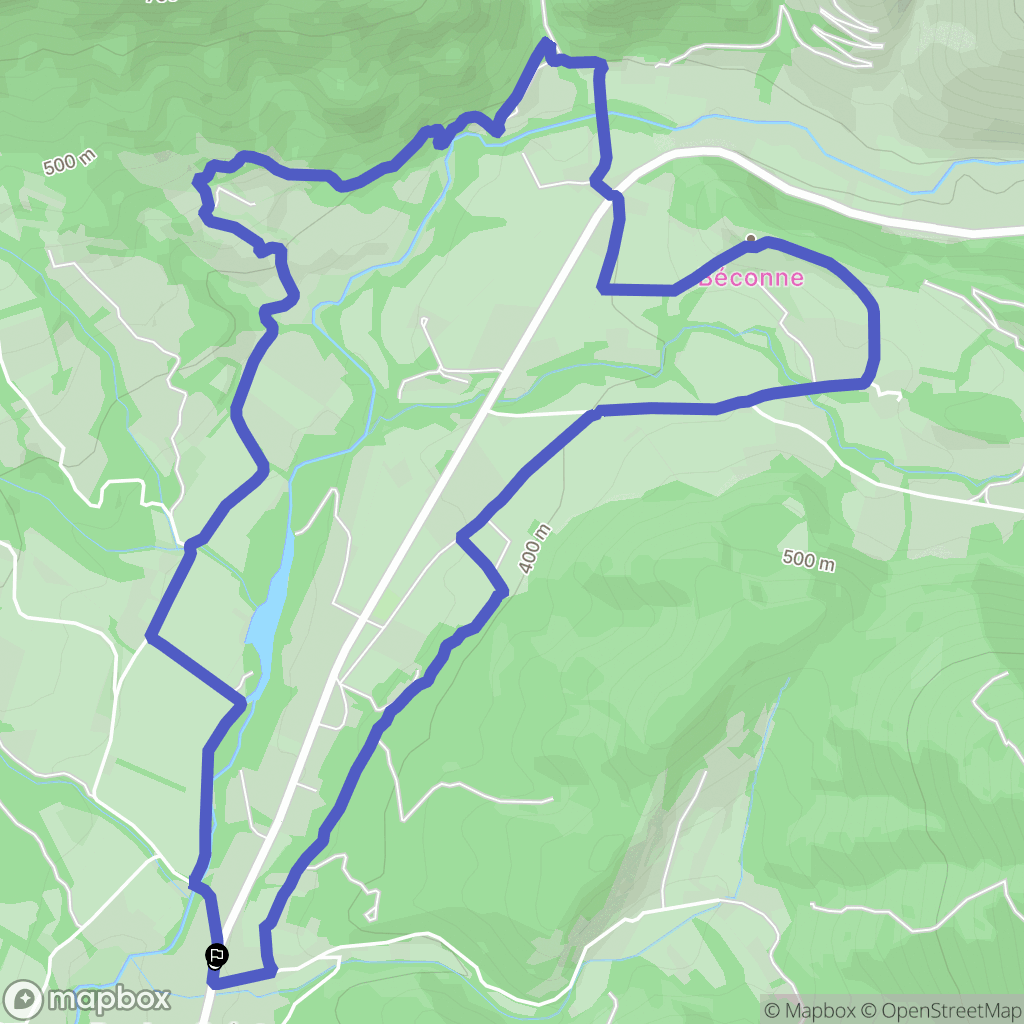 Roche-Saint-Secret-Béconne : carte du parcours de randonnée - France