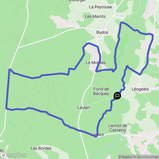 Léogeats : carte du parcours de randonnée - France