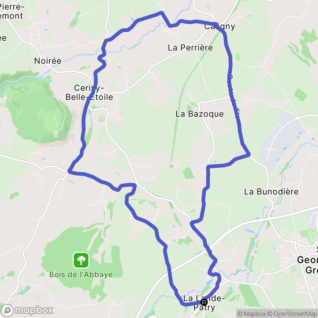 La Lande-Patry : carte du parcours de randonnée - France