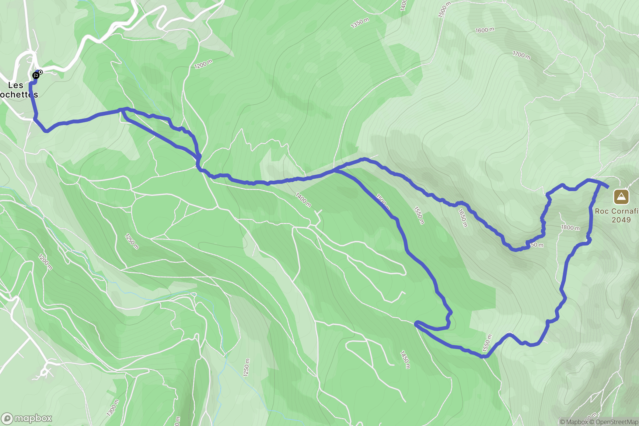 Villard-de-Lans : carte du parcours de randonnée - France
