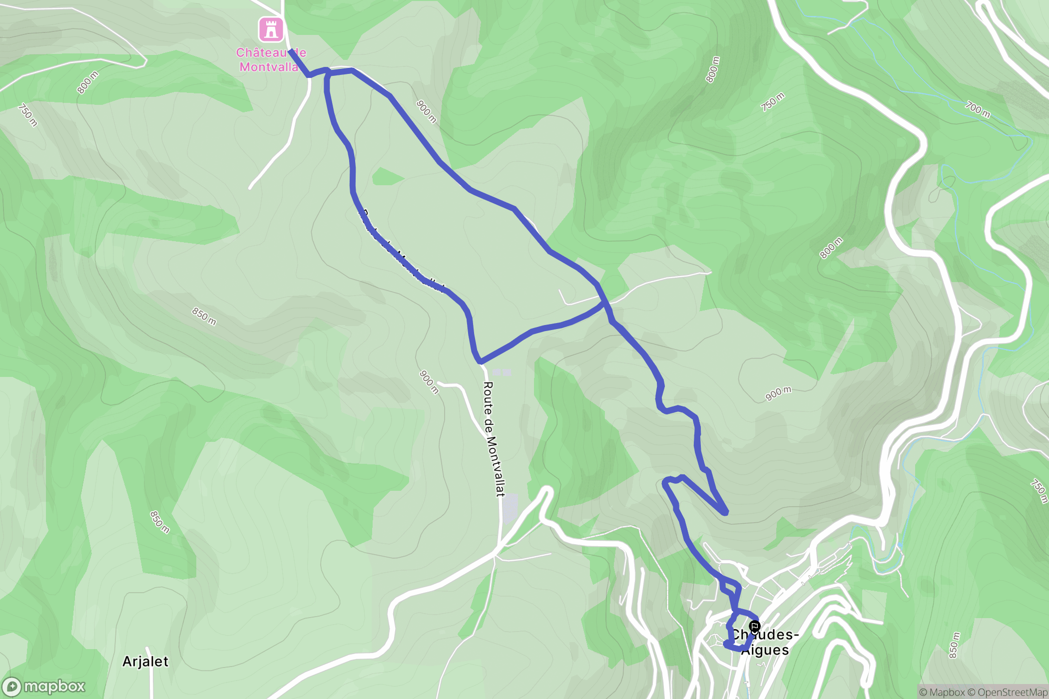 Chaudes-Aigues: routekaart voor buitenactiviteiten - France