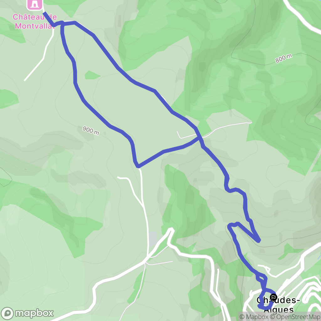 Chaudes-Aigues: routekaart voor buitenactiviteiten - France