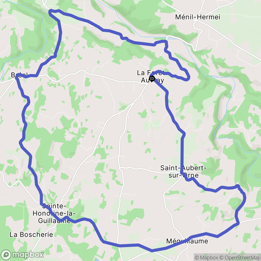 Putanges-le-Lac : carte du parcours de randonnée - France