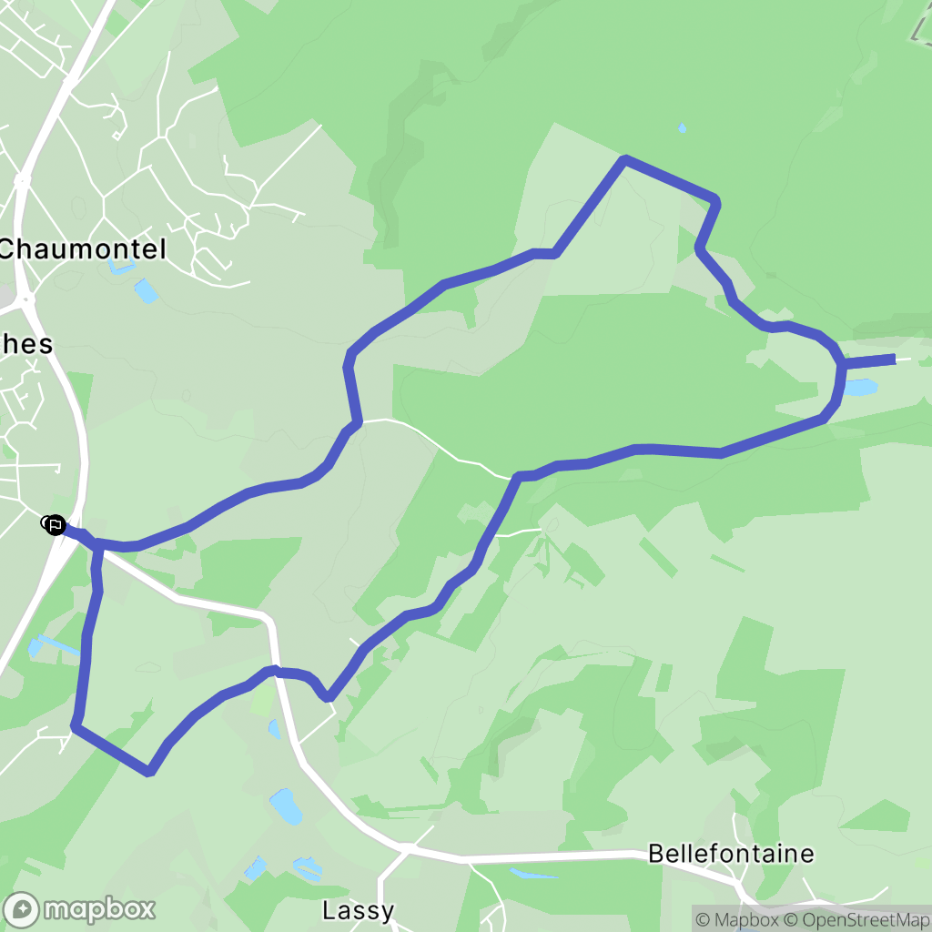 Luzarches : carte du parcours de randonnée - France