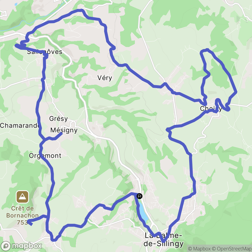 La Balme-de-Sillingy : carte du parcours de randonnée - France