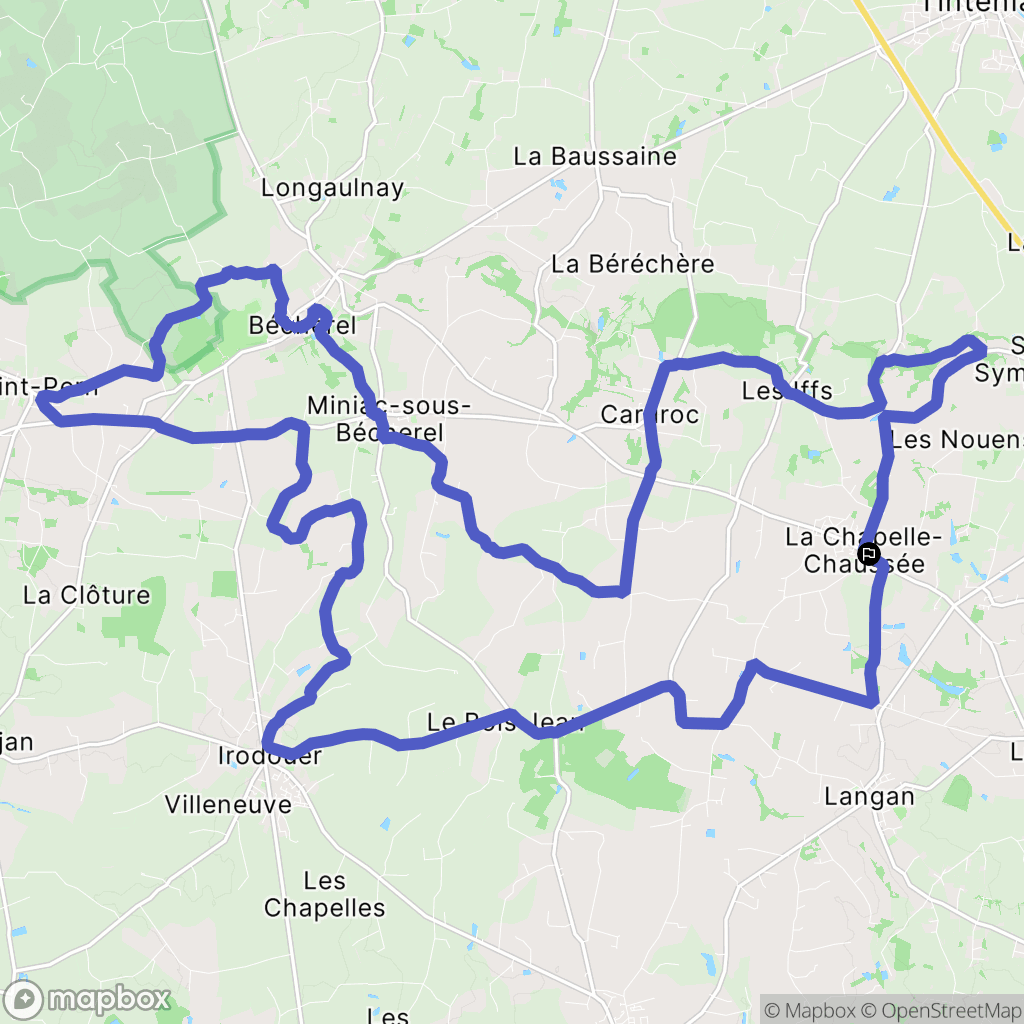 La Chapelle-Chaussée : carte du parcours de randonnée - France