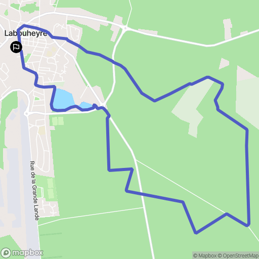 Labouheyre : carte du parcours de randonnée - France