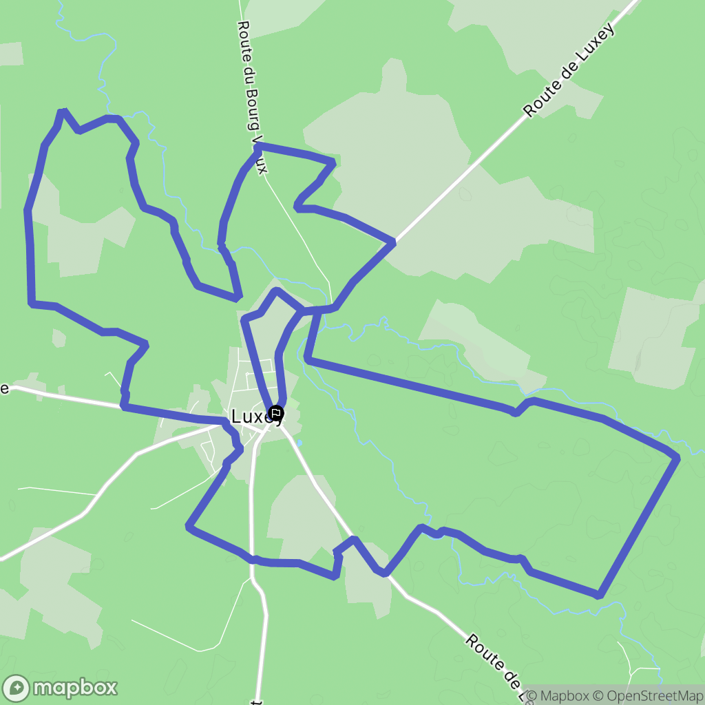 Luxey : carte du parcours de randonnée - France