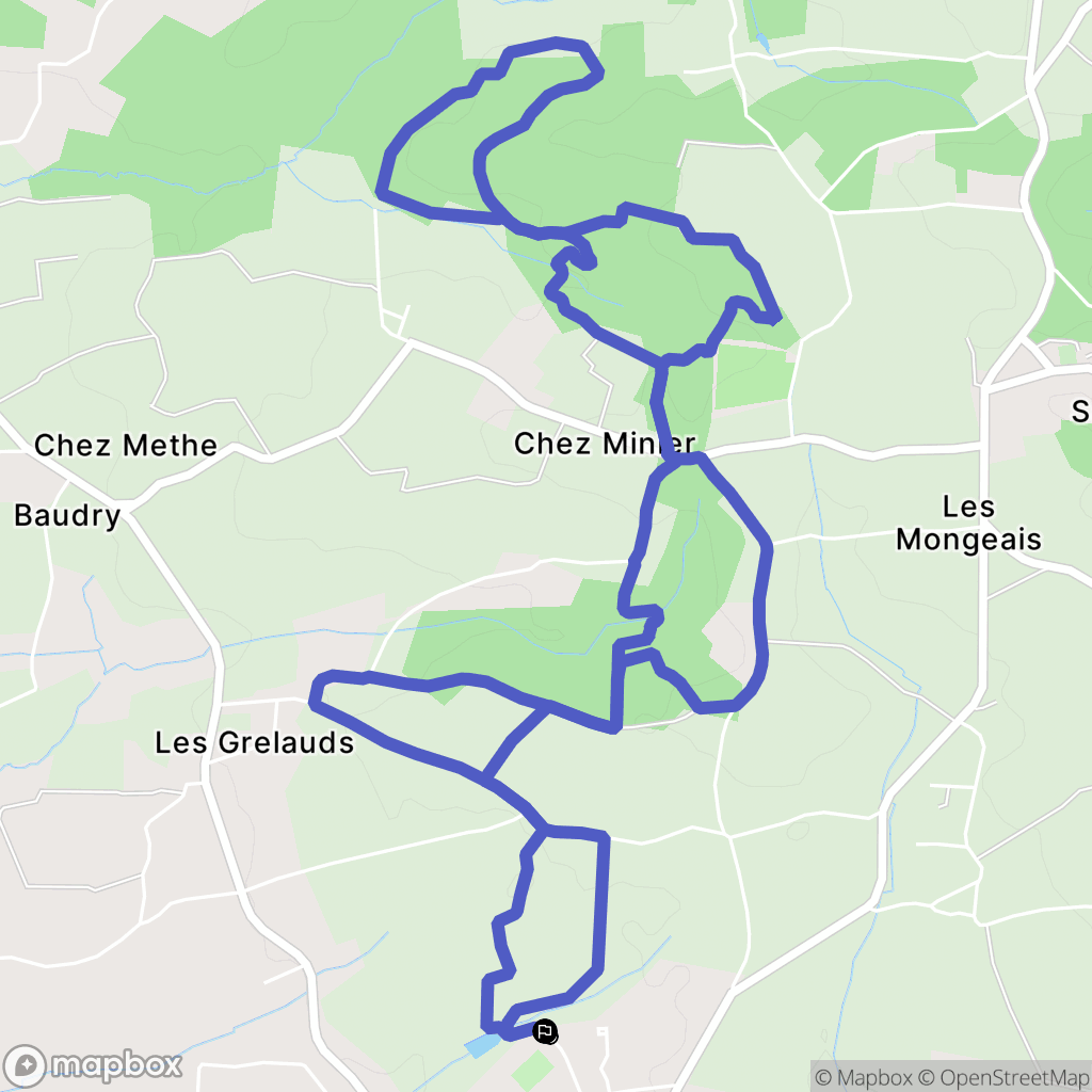 Saint-Ciers-sur-Gironde : carte du parcours de randonnée - France