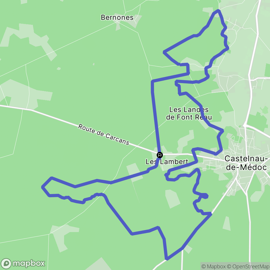 Moulis-en-Médoc : carte du parcours de randonnée - France