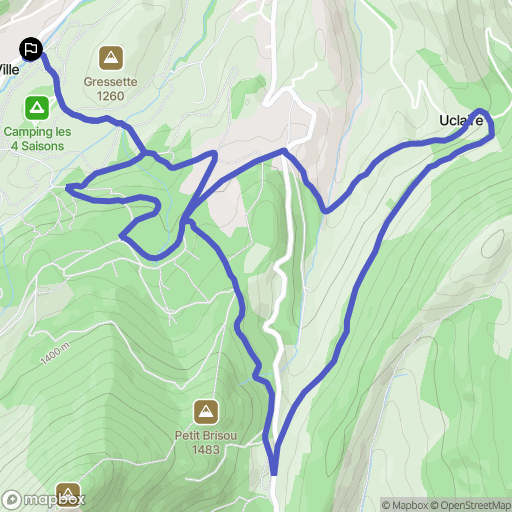 Gresse-en-Vercors : carte du parcours de randonnée - France