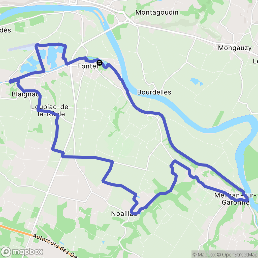 Fontet : carte du parcours de randonnée - France