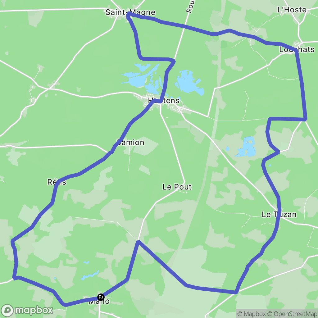 Mano : carte du parcours de randonnée - France