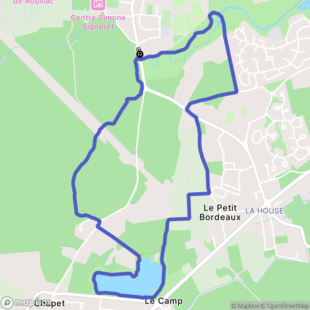 Canéjan : carte du parcours de randonnée - France