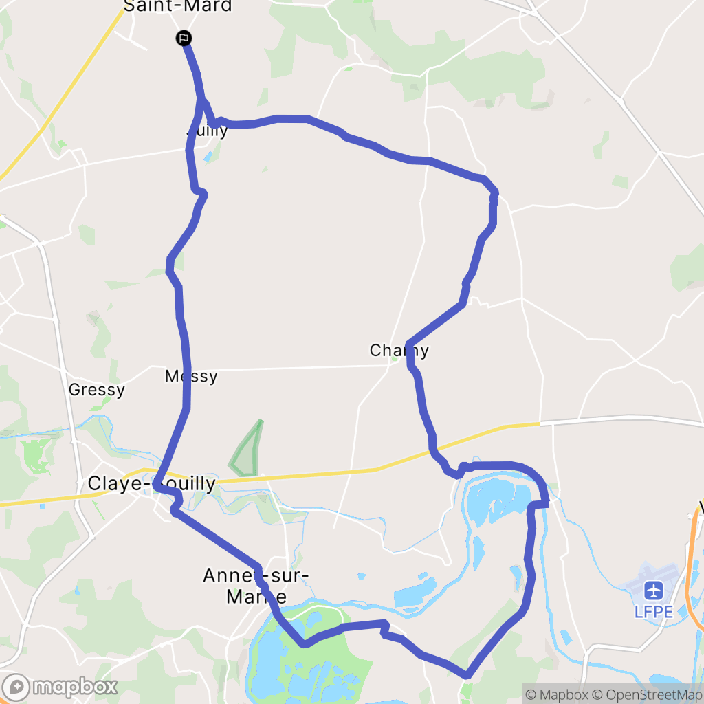 Saint-Mard : carte du parcours de randonnée - France