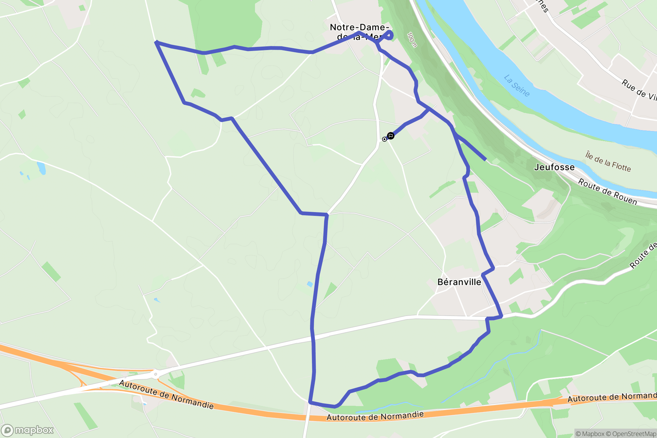 Notre-Dame-de-la-Mer : carte du parcours de randonnée - France