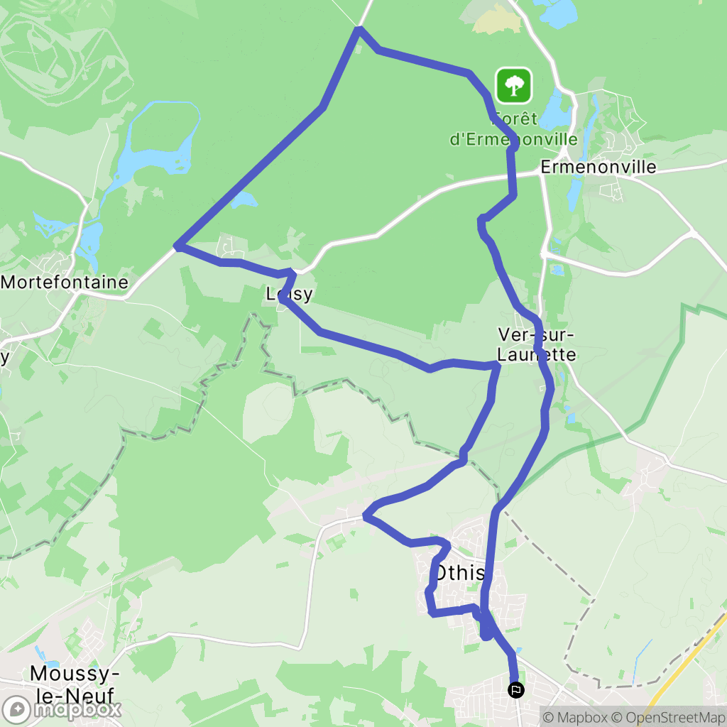 Dammartin-en-Goële : carte du parcours de randonnée - France