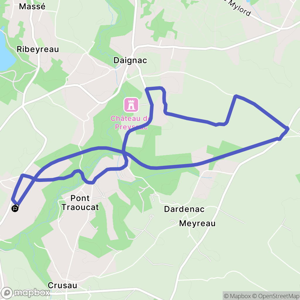 Espiet : carte du parcours de randonnée - France