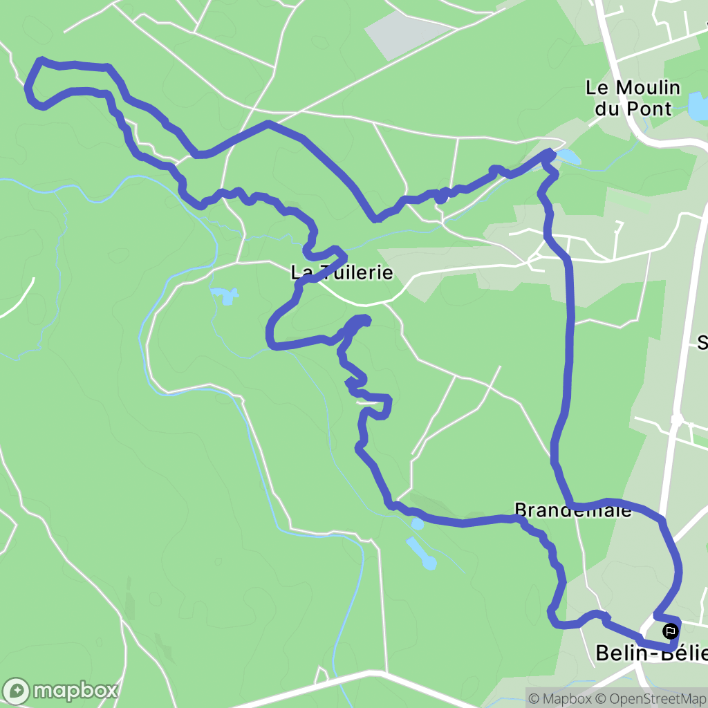 Belin-Béliet : carte du parcours de randonnée - France