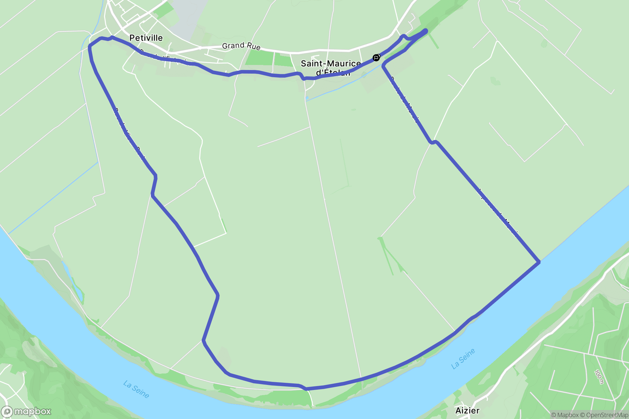 Saint-Maurice-d'Ételan : carte du parcours de randonnée - France