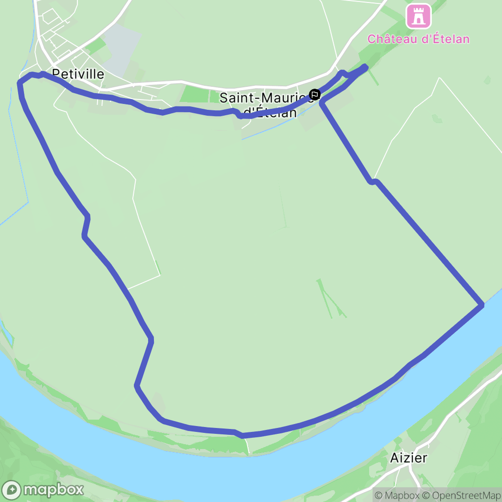 Saint-Maurice-d'Ételan : carte du parcours de randonnée - France