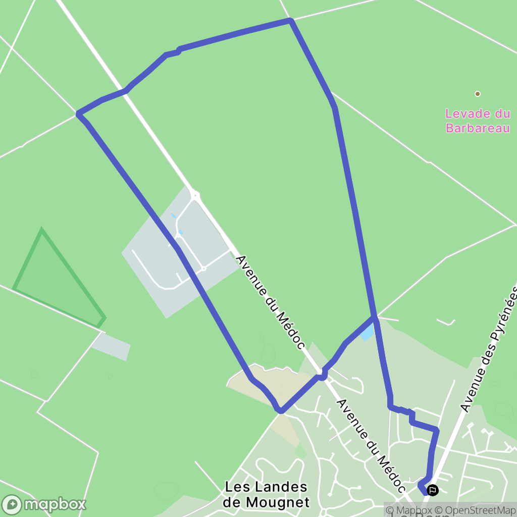 Le Barp : carte du parcours de randonnée - France