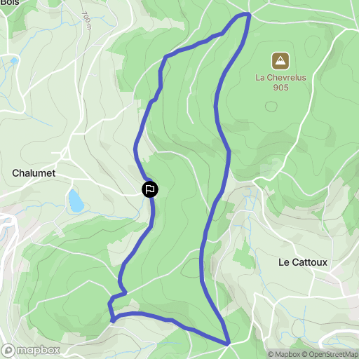 Cours : carte du parcours de randonnée - France