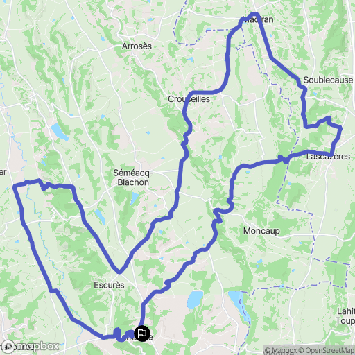 Lembeye : carte du parcours de randonnée - France