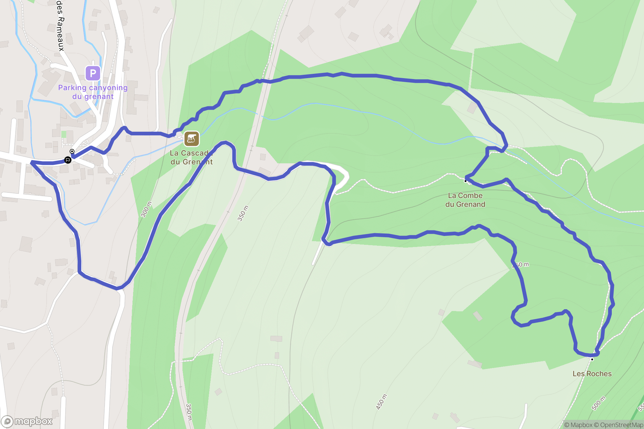 La Bridoire : carte du parcours de randonnée - France