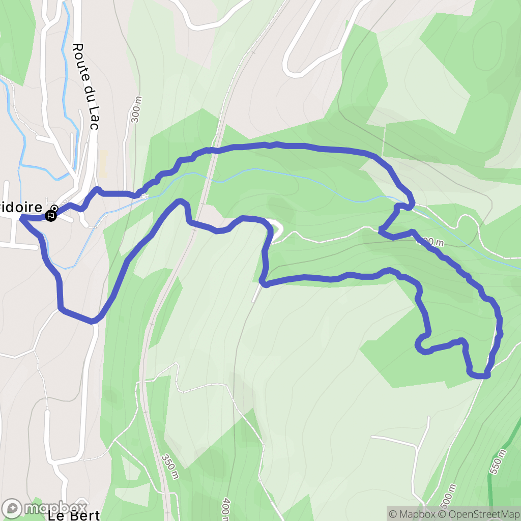 La Bridoire : carte du parcours de randonnée - France