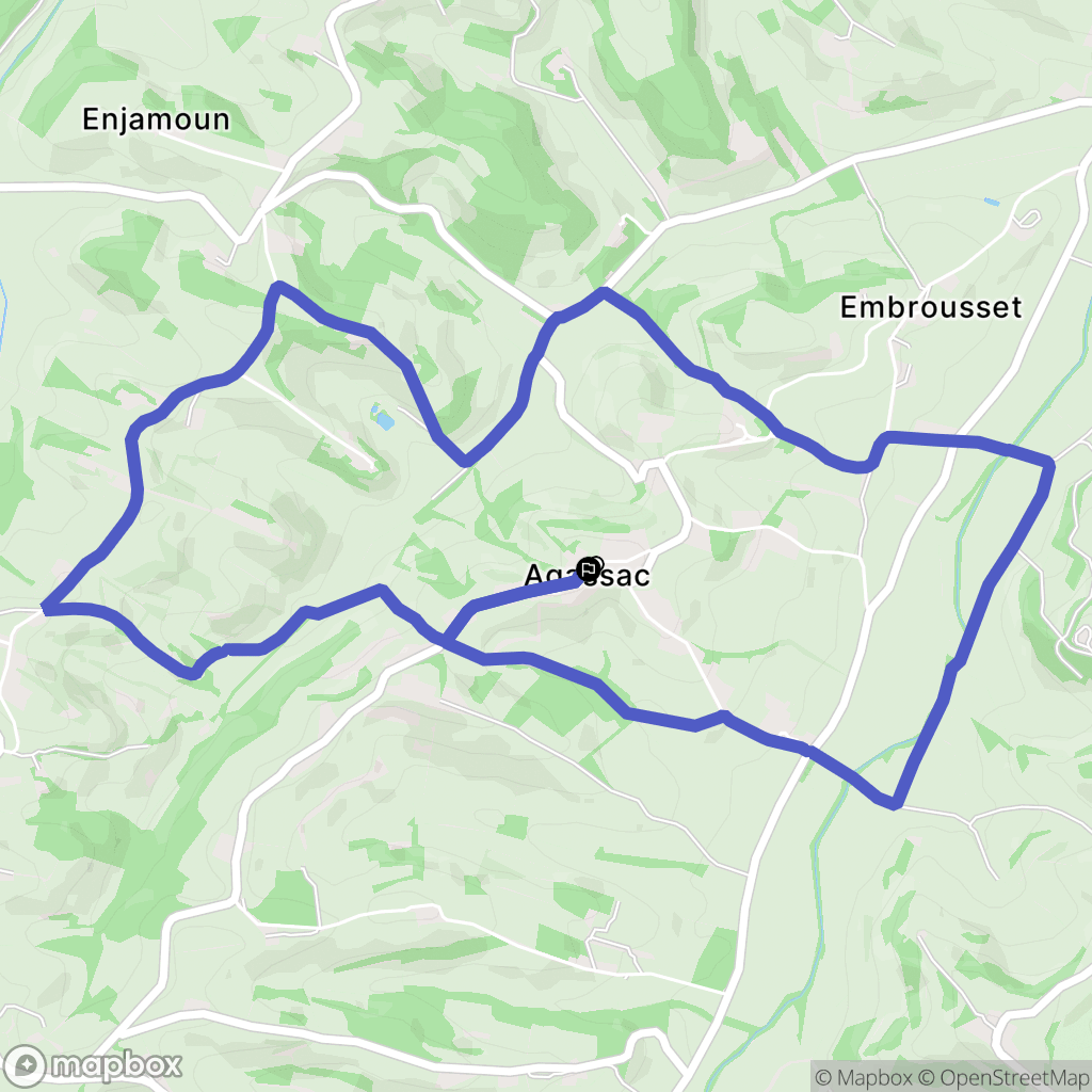 Agassac : carte du parcours de randonnée - France