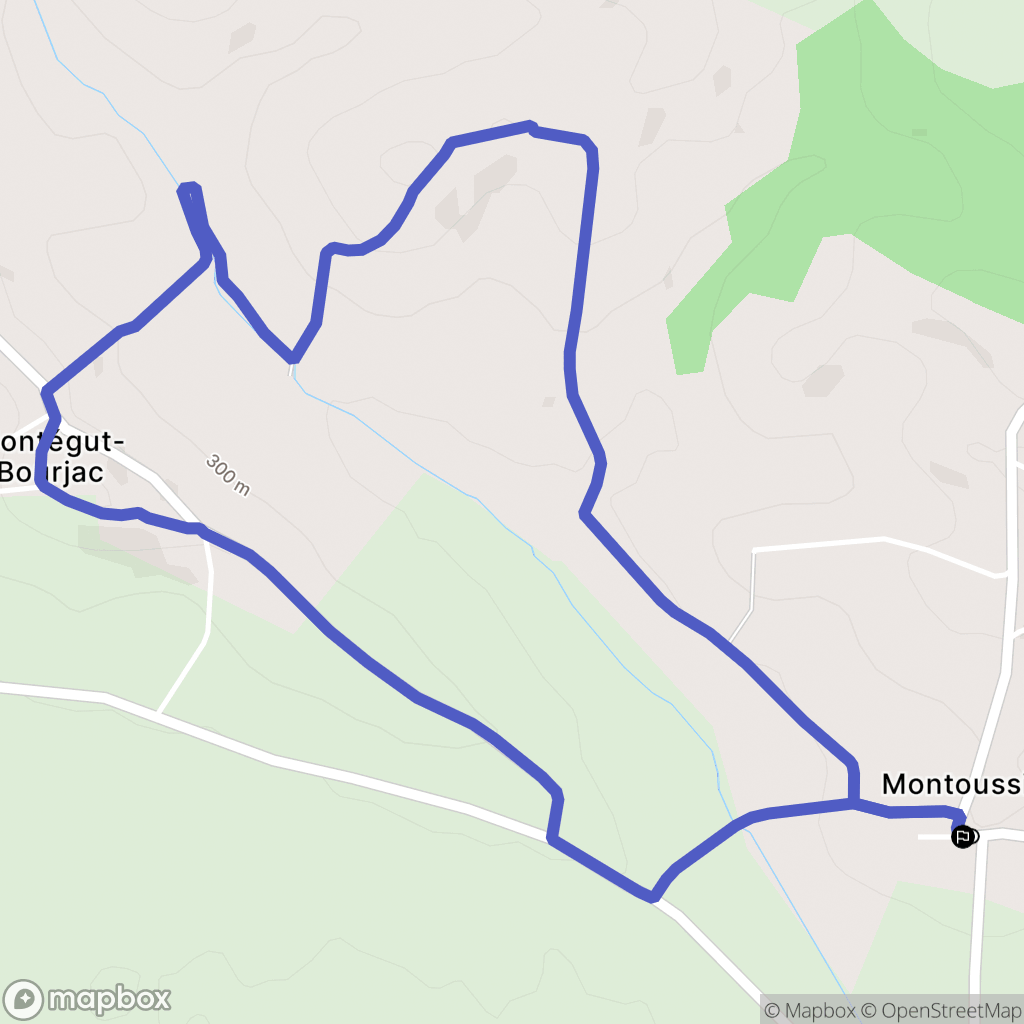 Montoussin : carte du parcours de randonnée - France