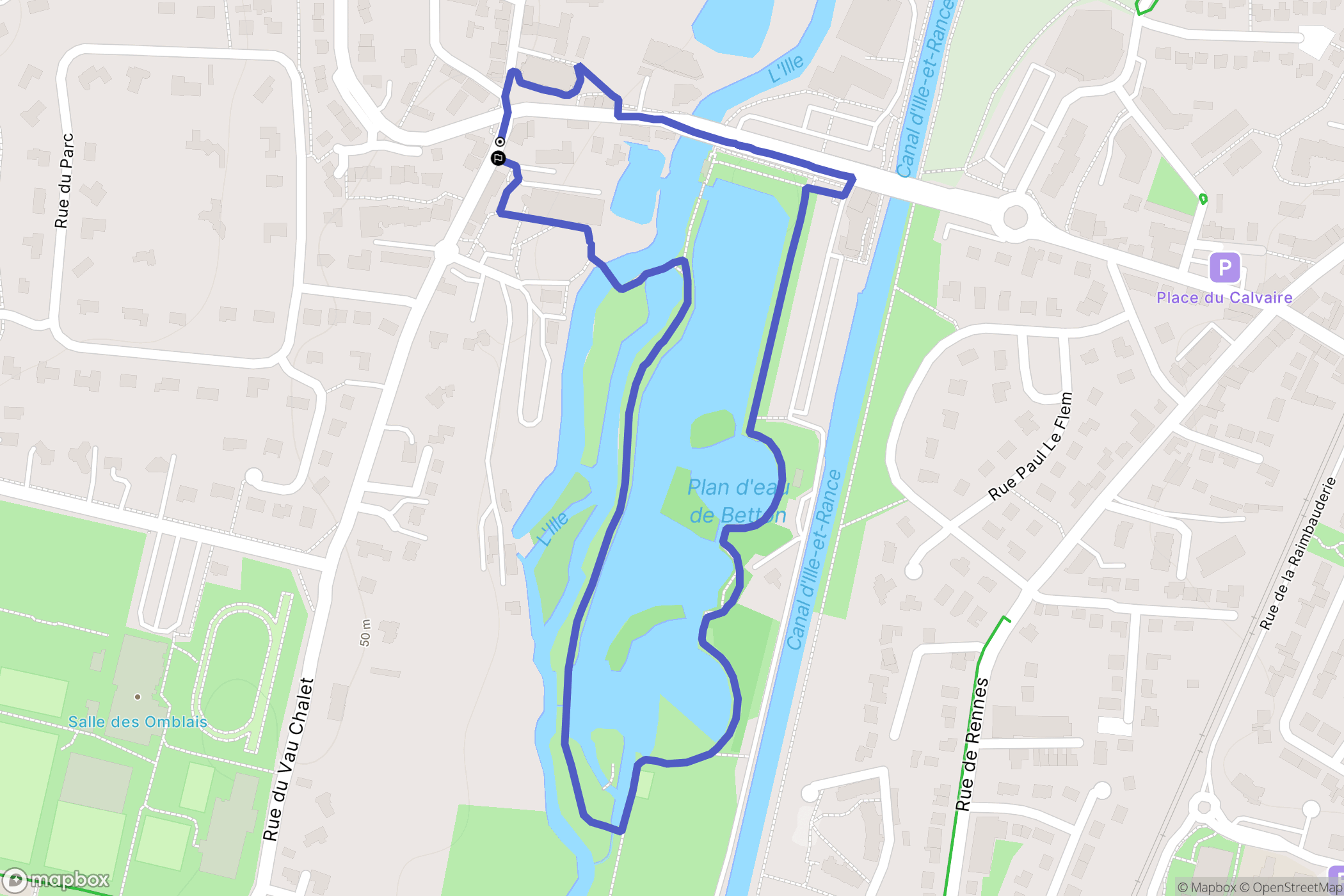 Betton : carte du parcours de randonnée - France