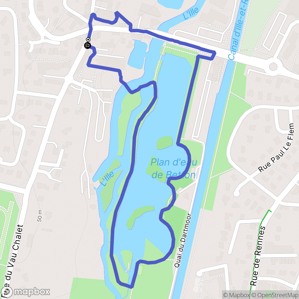 Betton : carte du parcours de randonnée - France