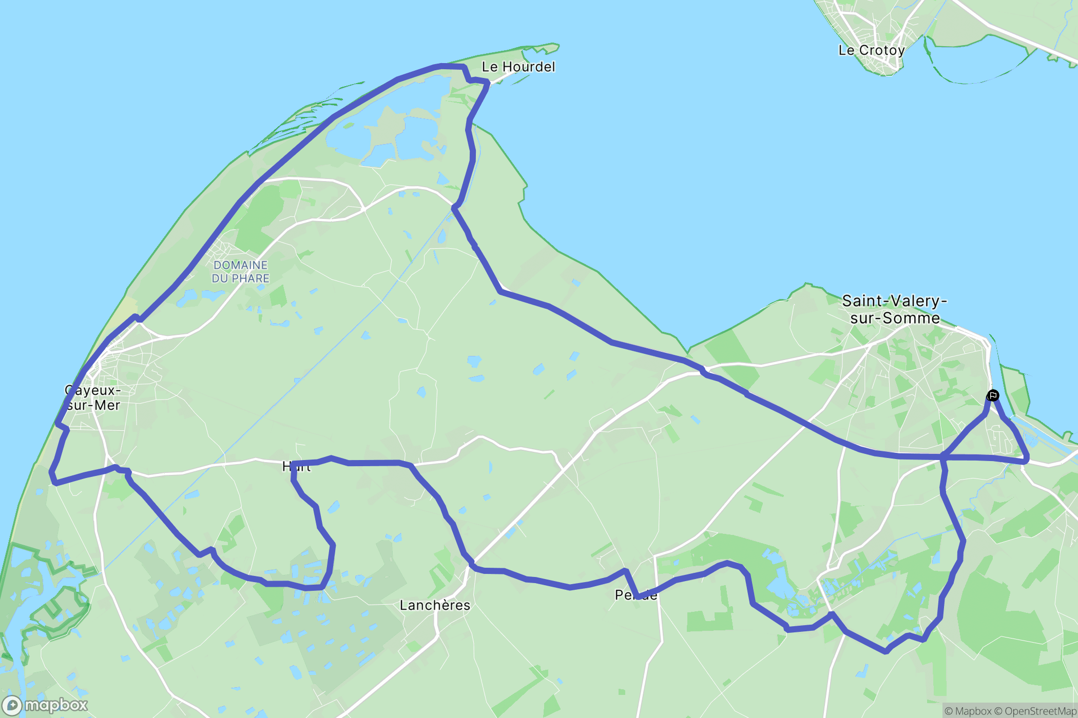 Saint-Valery-sur-Somme : carte du parcours de randonnée - France