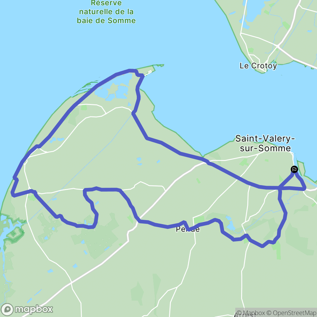 Saint-Valery-sur-Somme : carte du parcours de randonnée - France
