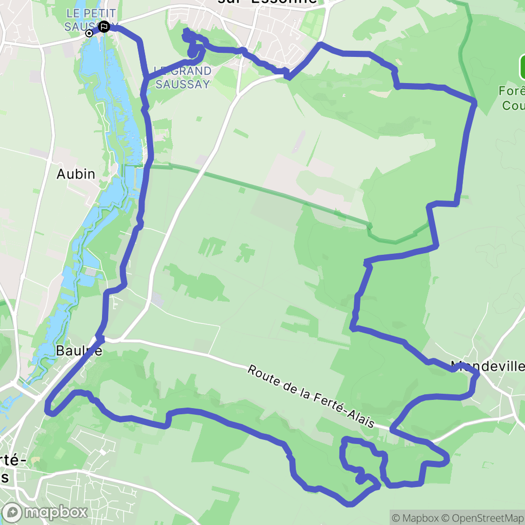 Itteville : carte du parcours de randonnée - France
